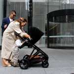 Doppio Plus Stroller Double Seat + Bassinet - Latte