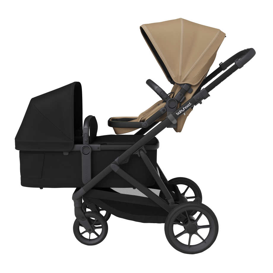 Doppio Plus Stroller Double 2 x Seats - Latte