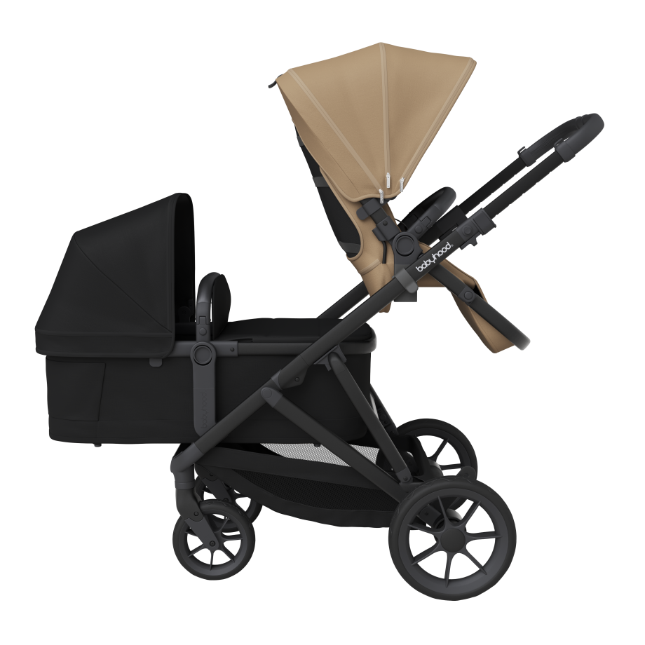 Doppio Plus Stroller Double 2 x Seats - Latte