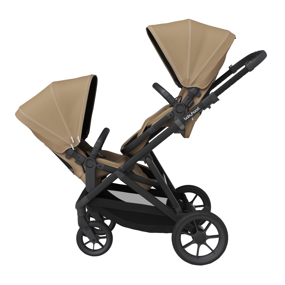 Doppio Plus Stroller Double 2 x Seats - Latte