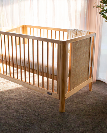 Aliya Rattan Cot Natural & Bamboo Innerspring Mattress