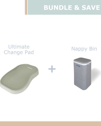 Ultimate Change Pad Olive Bundle & Save - Nappy Bin