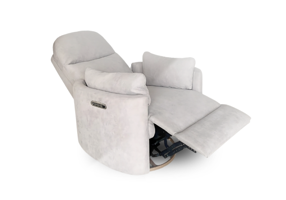 Firenza Electric Feeding and Recliner Glider Chair - Latte