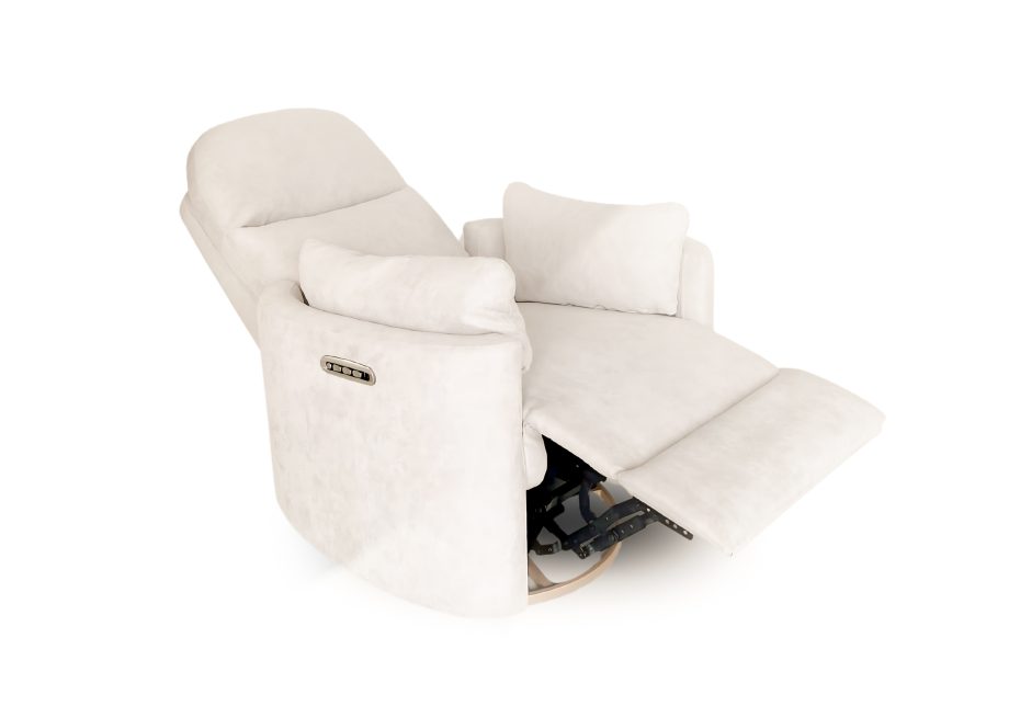 Firenza Electric Feeding and Recliner Glider Chair - Ivory