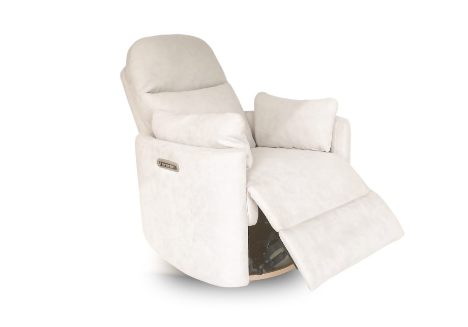 Firenza Electric Feeding and Recliner Glider Chair - Ivory