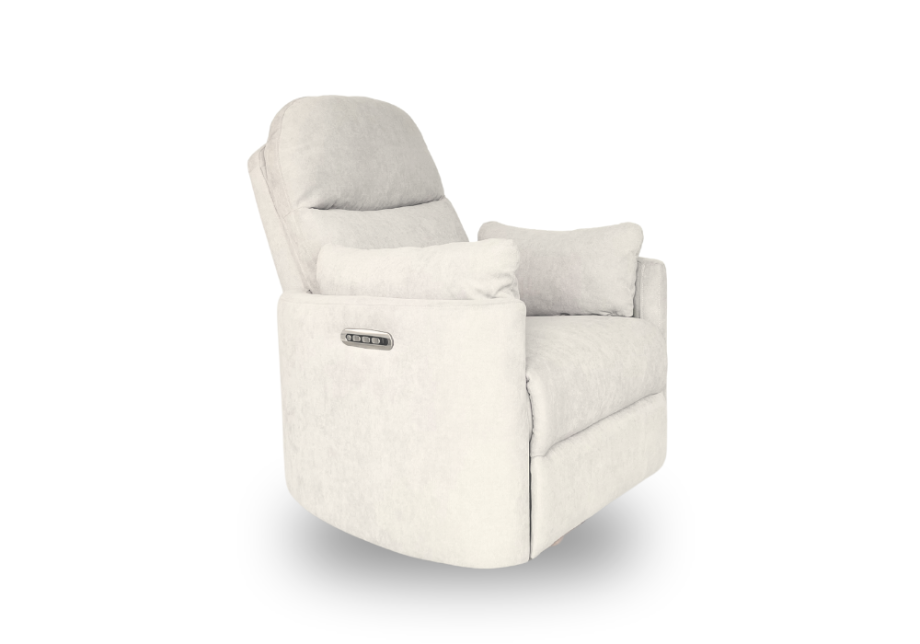 Firenza Electric Feeding and Recliner Glider Chair - Ivory