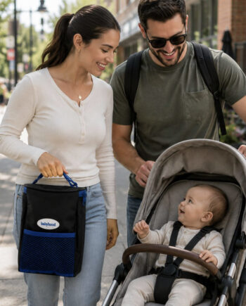 Insulated Baby Bottle Warmer & Cooler Bag | Black