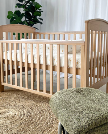Classic Curve Cot  & Bamboo Breathe Eze Innerspring Mattress Driftwood
