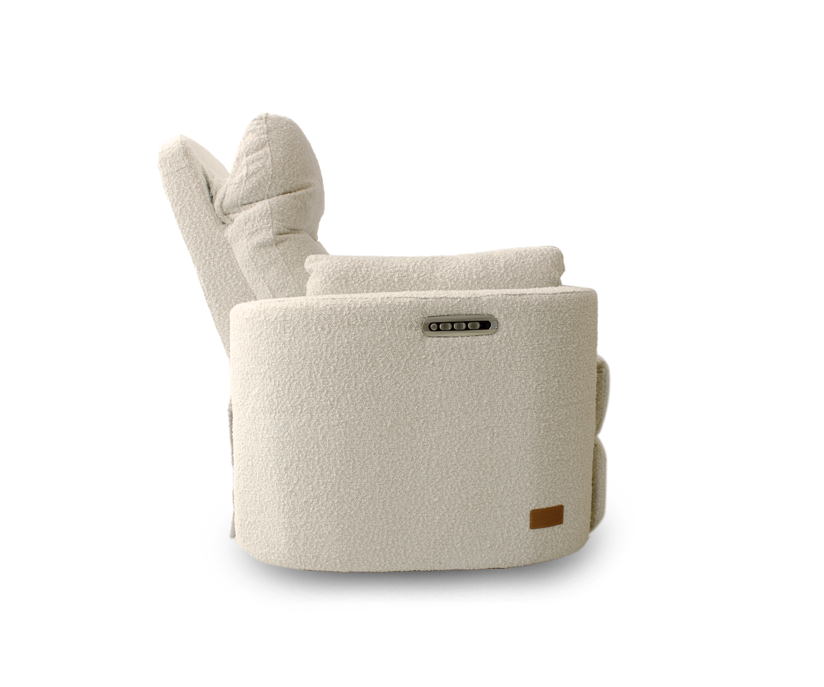 Firenza Electric Feeding and Recliner Glider Chair - Cream Boucle Limited Edition