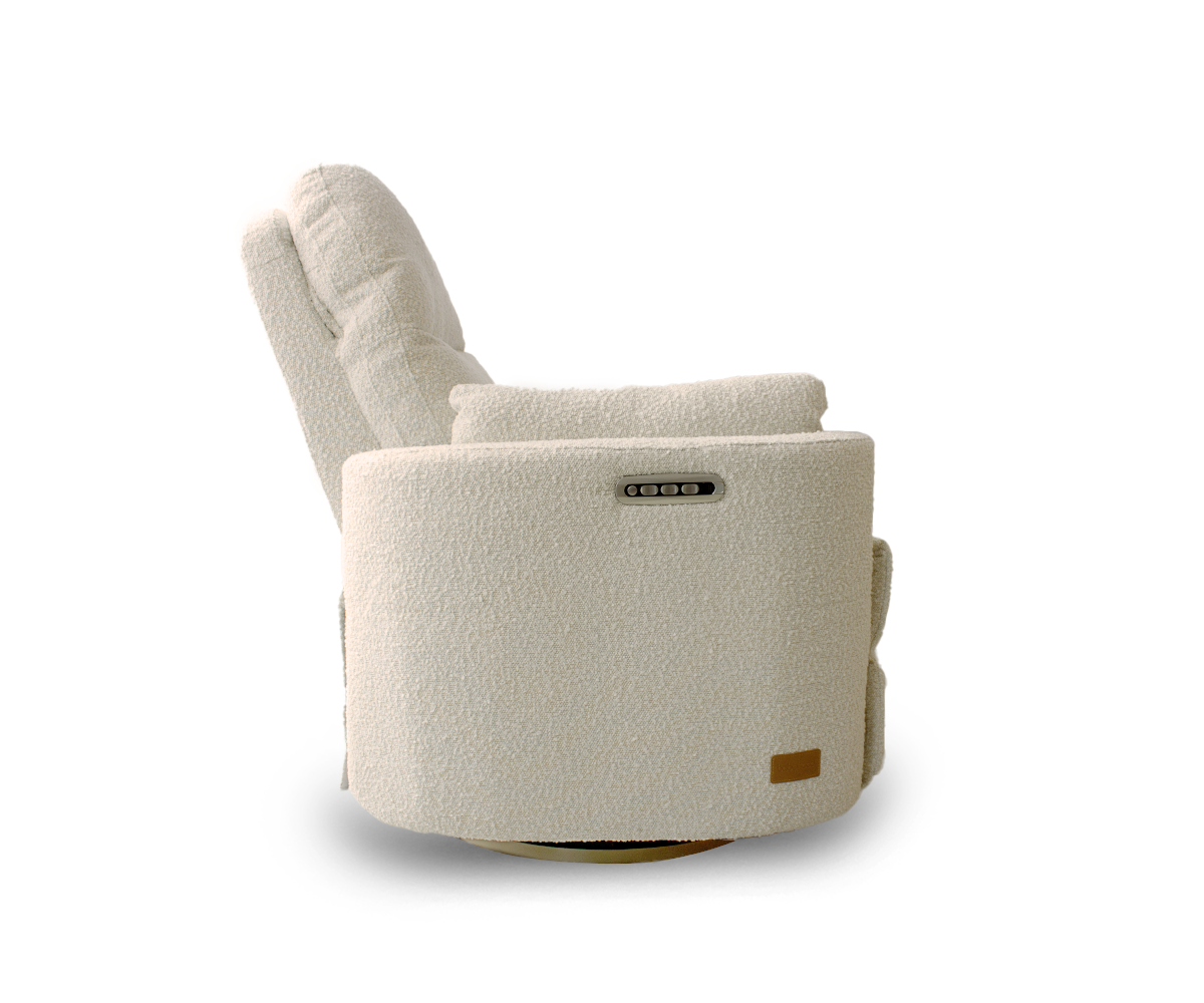 Firenza Electric Feeding and Recliner Glider Chair - Cream Boucle Limited Edition